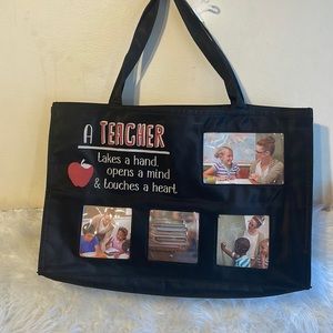 Photo displays shoulder bag